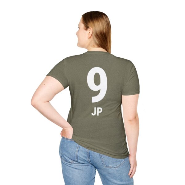 Personalized name and number Soccer Vibes Unisex Softstyle T-Shirt - Image 16